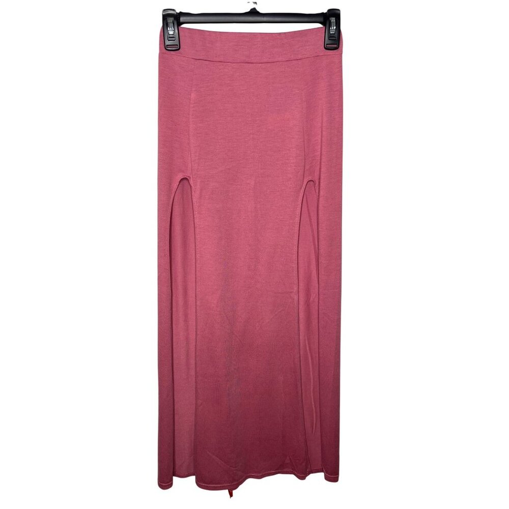 Rag & Bone Womens Pink Maxi Skirt With Side Slits Size XXS - Picture 3 of 12